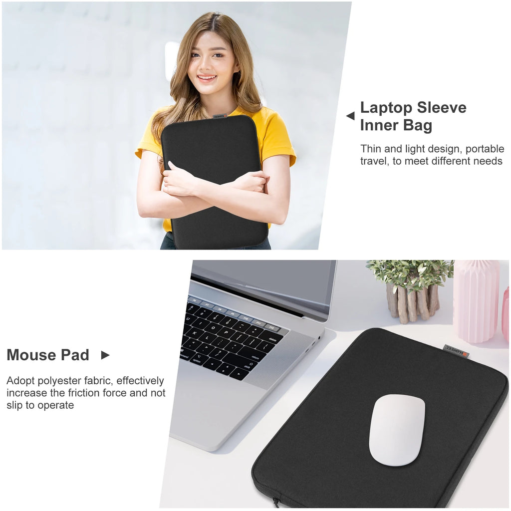 HAWEEL Laptop Sleeve Case — 11" to 16" Zipper Carrying Bag for MacBook