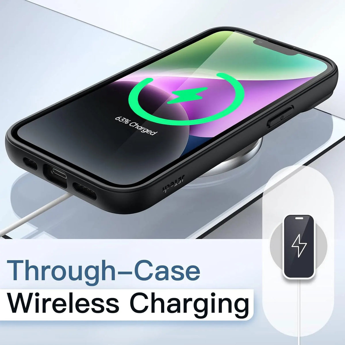 Transparent Colour-Trim Shockproof Case for iPhone X–16 Series — Clear Back with Coloured Bumper