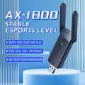 WiFi 6 USB 3.0 Adapter — 1800Mbps Dual Band 5GHz/2.4GHz for Windows 10/11