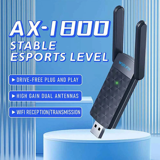 محول WiFi 6 USB 3.0 — سرعة 1800 ميجابت ثنائي النطاق لويندوز 10/11