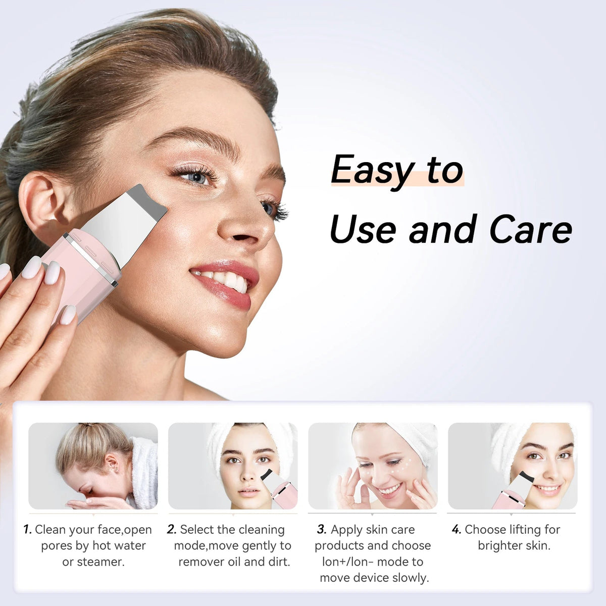 ANLAN Ultrasonic Facial Skin Scrubber - Quick ShopBeauty & Personal Care