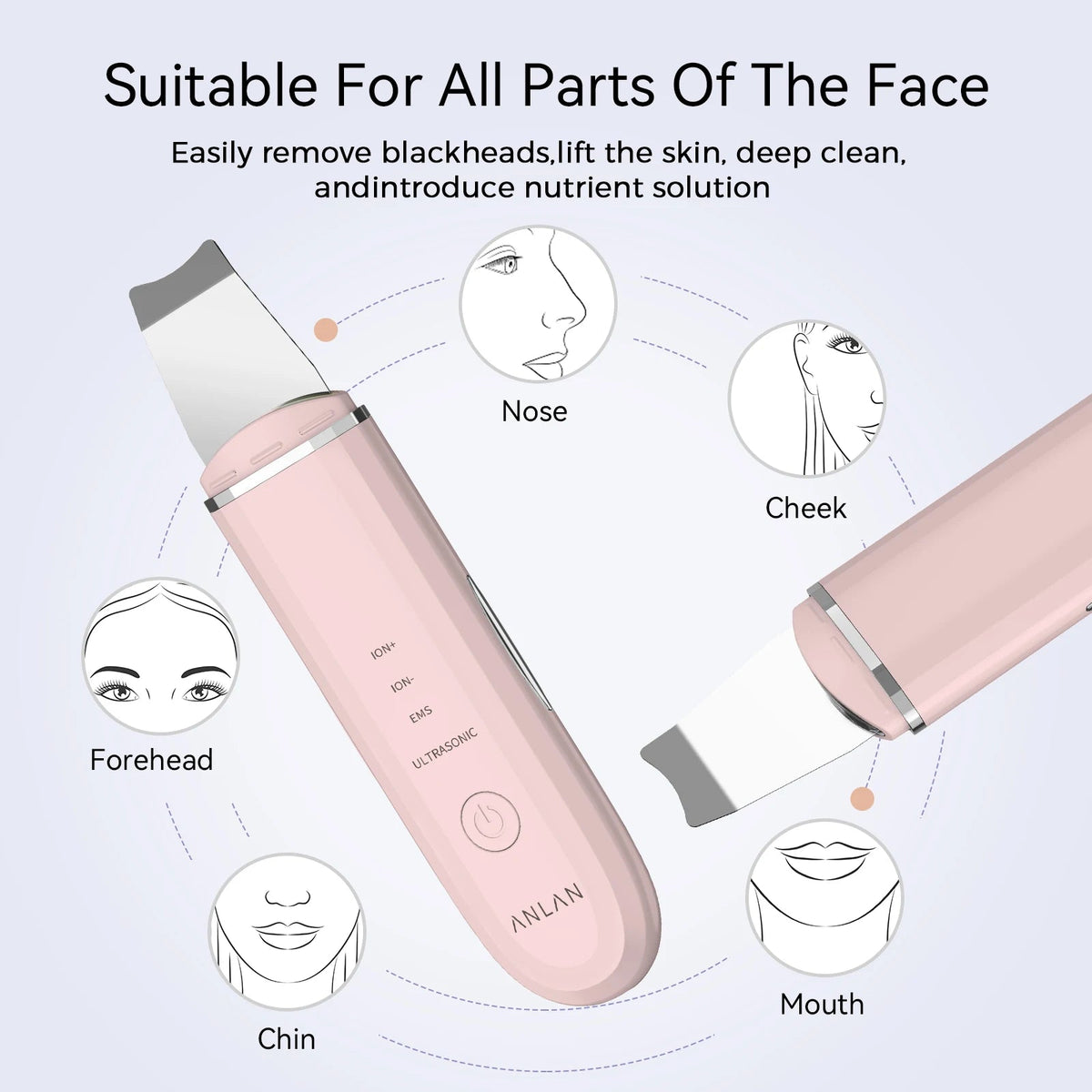 ANLAN Ultrasonic Facial Skin Scrubber - Quick ShopBeauty & Personal Care