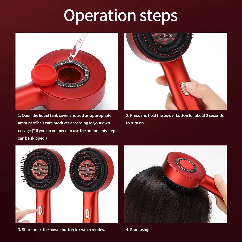 Electric Vibration Scalp Massage Comb — Red Light Hair Growth - Quick ShopBeauty & Personal Care