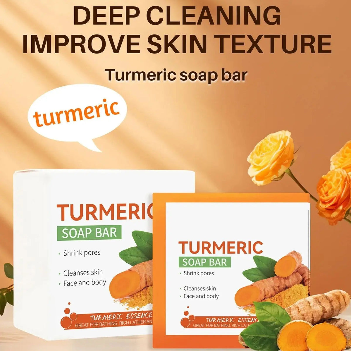 Handmade Turmeric Brightening Soap - Quick ShopBeauty & Personal Care