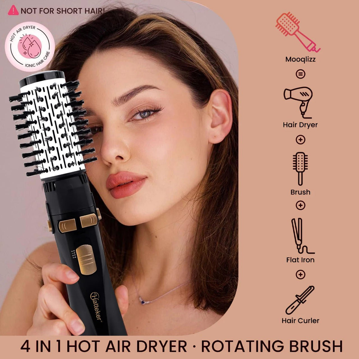 Hatteker 4-Head Hot Air Styling Brush - Quick ShopBeauty & Personal Care