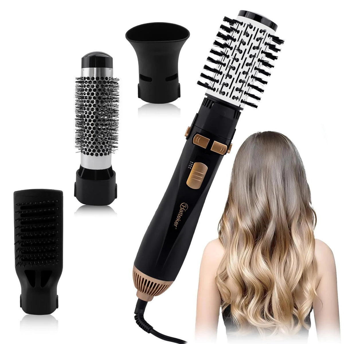 Hatteker 4-Head Hot Air Styling Brush - Quick ShopBeauty & Personal Care