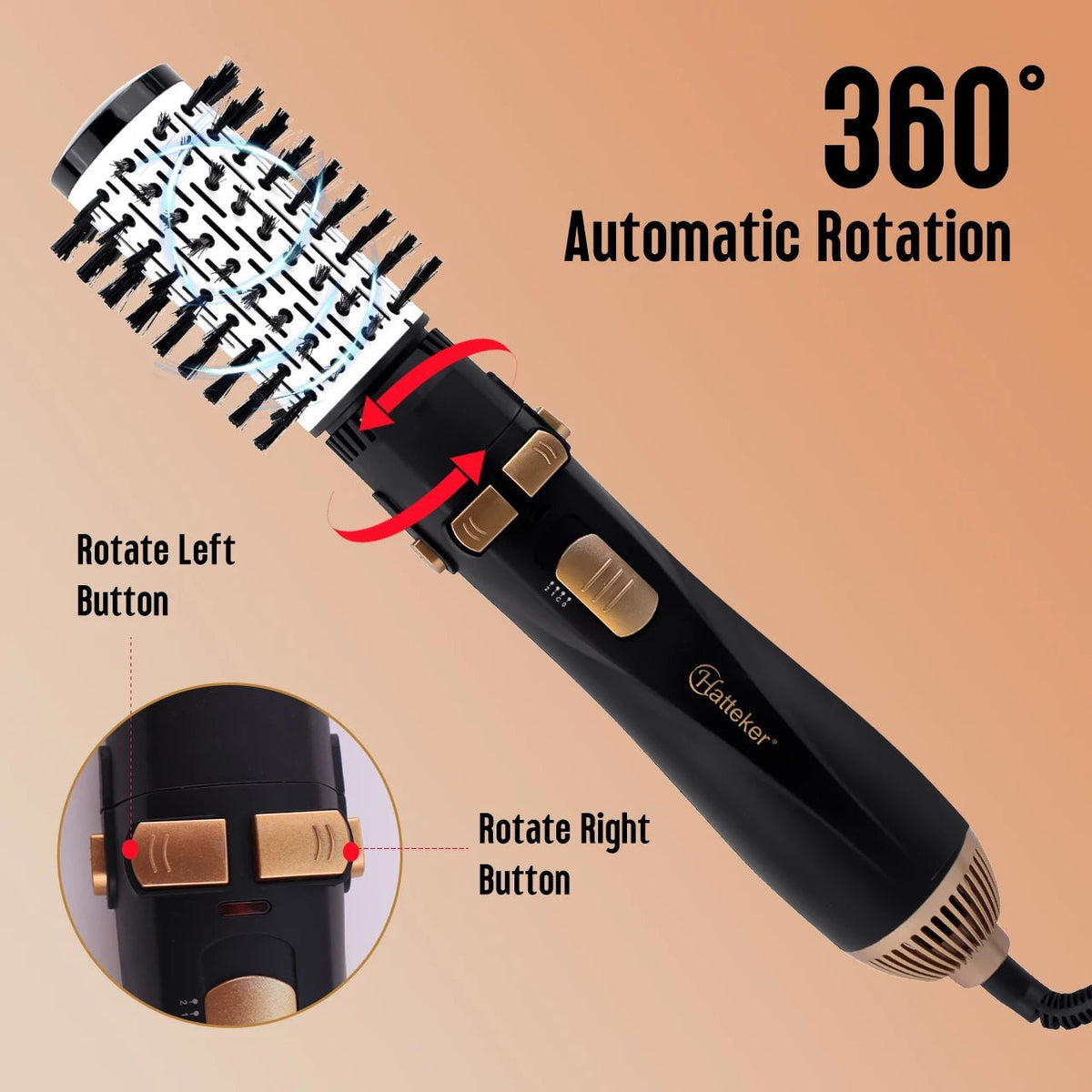 Hatteker 4-Head Hot Air Styling Brush - Quick ShopBeauty & Personal Care