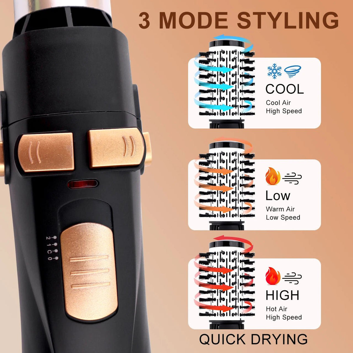 Hatteker 4-Head Hot Air Styling Brush - Quick ShopBeauty & Personal Care