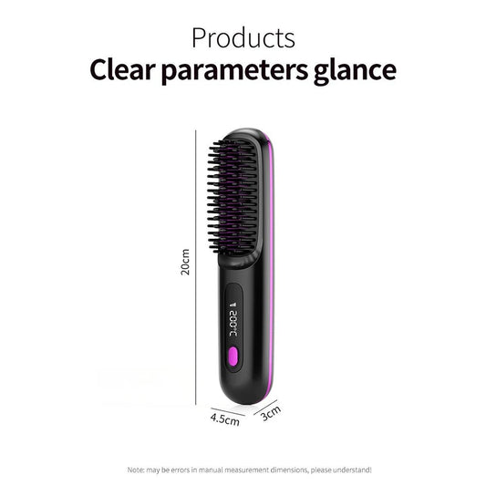 LCD Wireless Hair Straightening Comb - Quick ShopBeauty & Personal Care