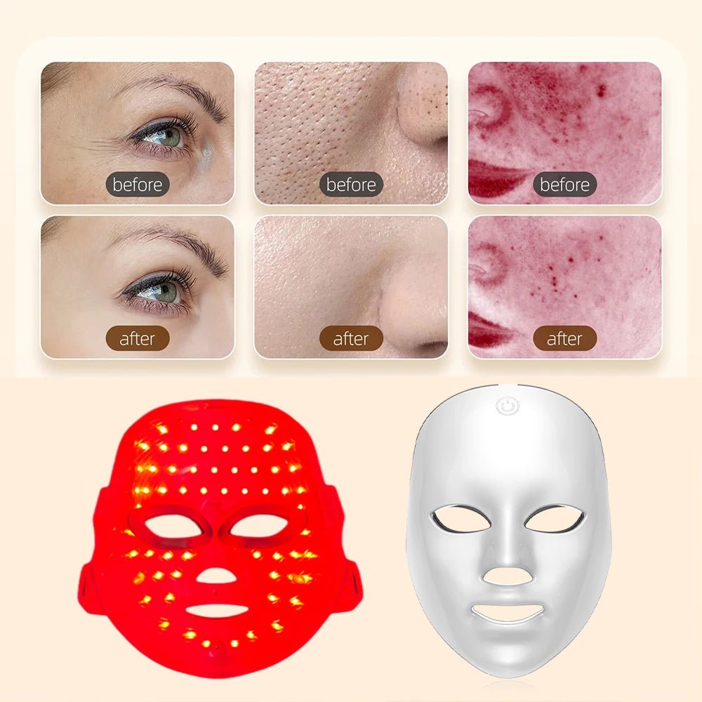 Rechargeable 7-Color LED Photon Facial Mask - Quick ShopBeauty & Personal Care