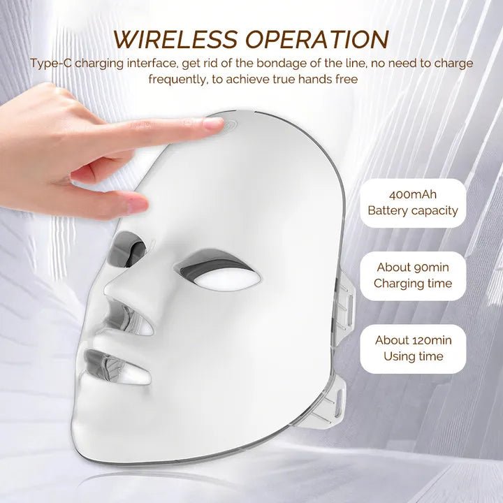 Rechargeable 7-Color LED Photon Facial Mask - Quick ShopBeauty & Personal Care