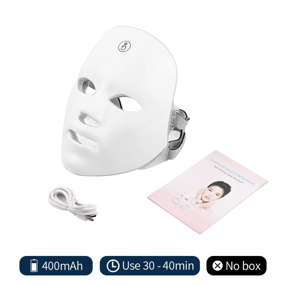 Rechargeable 7-Color LED Photon Facial Mask - Quick ShopBeauty & Personal Care