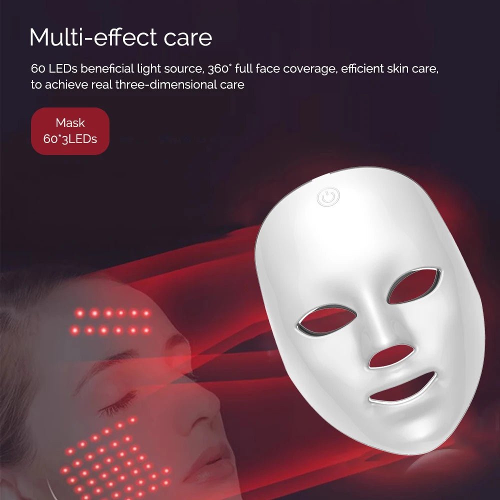 Rechargeable 7-Color LED Photon Facial Mask - Quick ShopBeauty & Personal Care