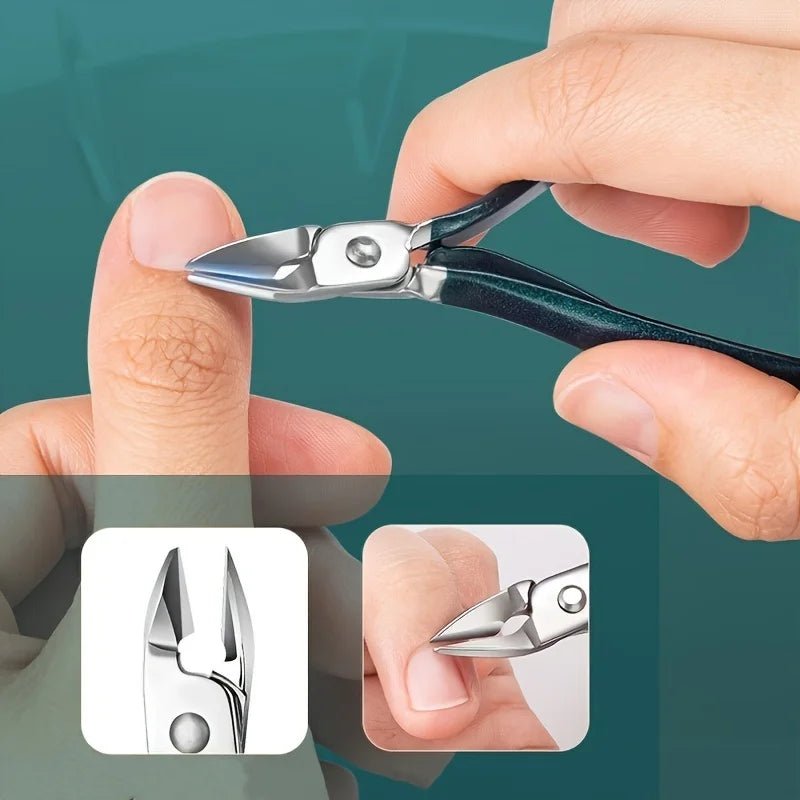 stainless steel manicure pedicure set with travel case