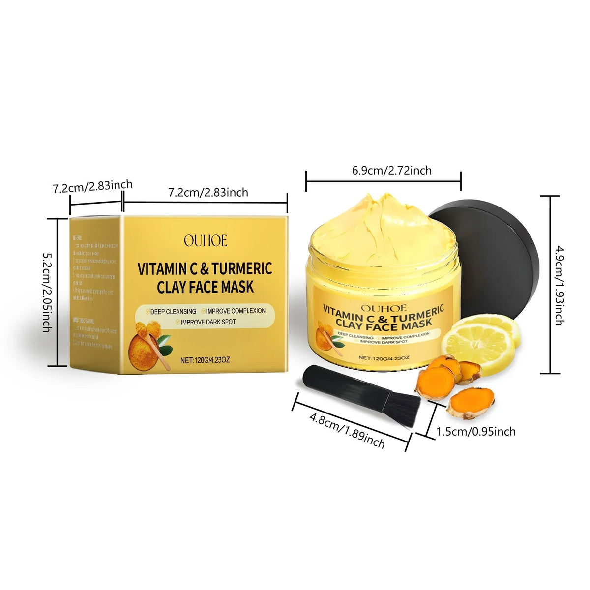 Vitamin C Turmeric Clay Mud Mask - Quick ShopBeauty & Personal Care